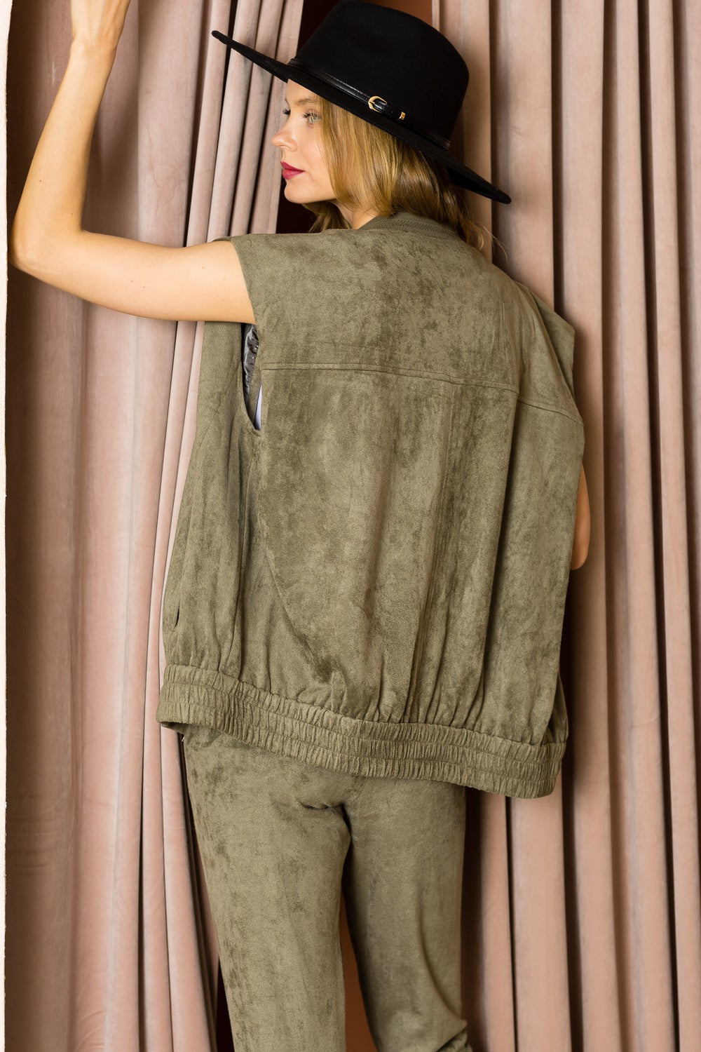 Allison Stretch Suede Vest