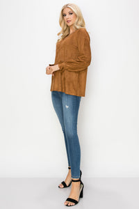 Abigail Suede Top