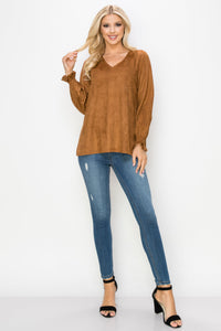 Abigail Suede Top