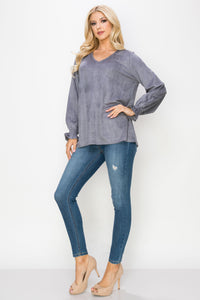 Abigail Suede Top