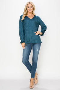 Abigail Suede Top