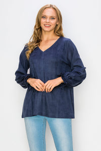 Abigail Suede Top