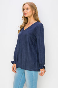 Abigail Suede Top