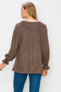 Abigail Suede Top