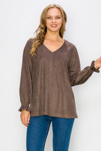 Abigail Suede Top