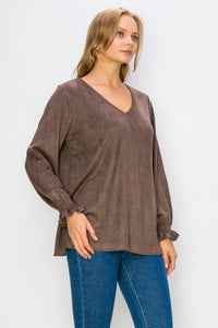 Abigail Suede Top