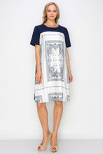 Load image into Gallery viewer, Renyta Dress with Novelty Front Printed Pleating