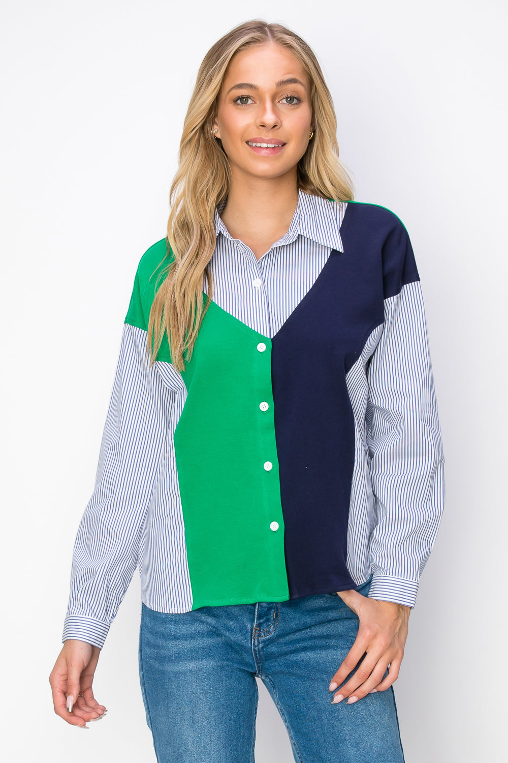 Wynn Colorblock Stripe Top