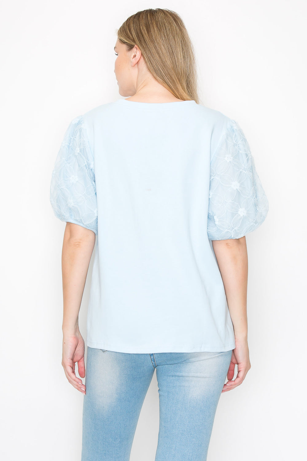 Rimmie Pointe Knit Top with Lace