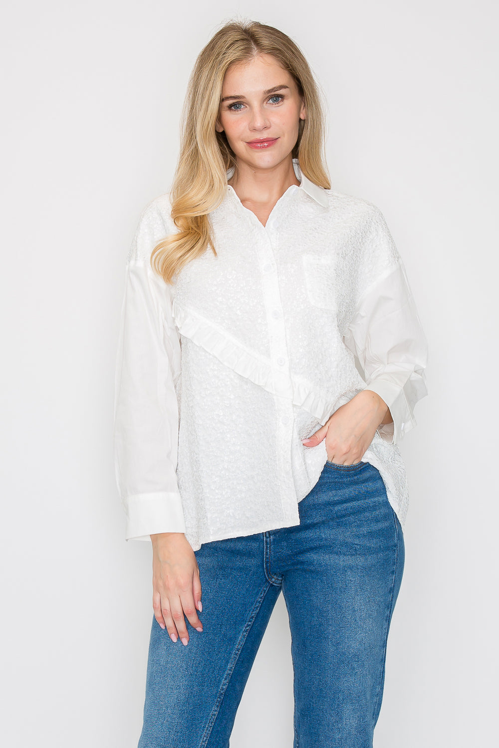 Walia Woven Textured Top