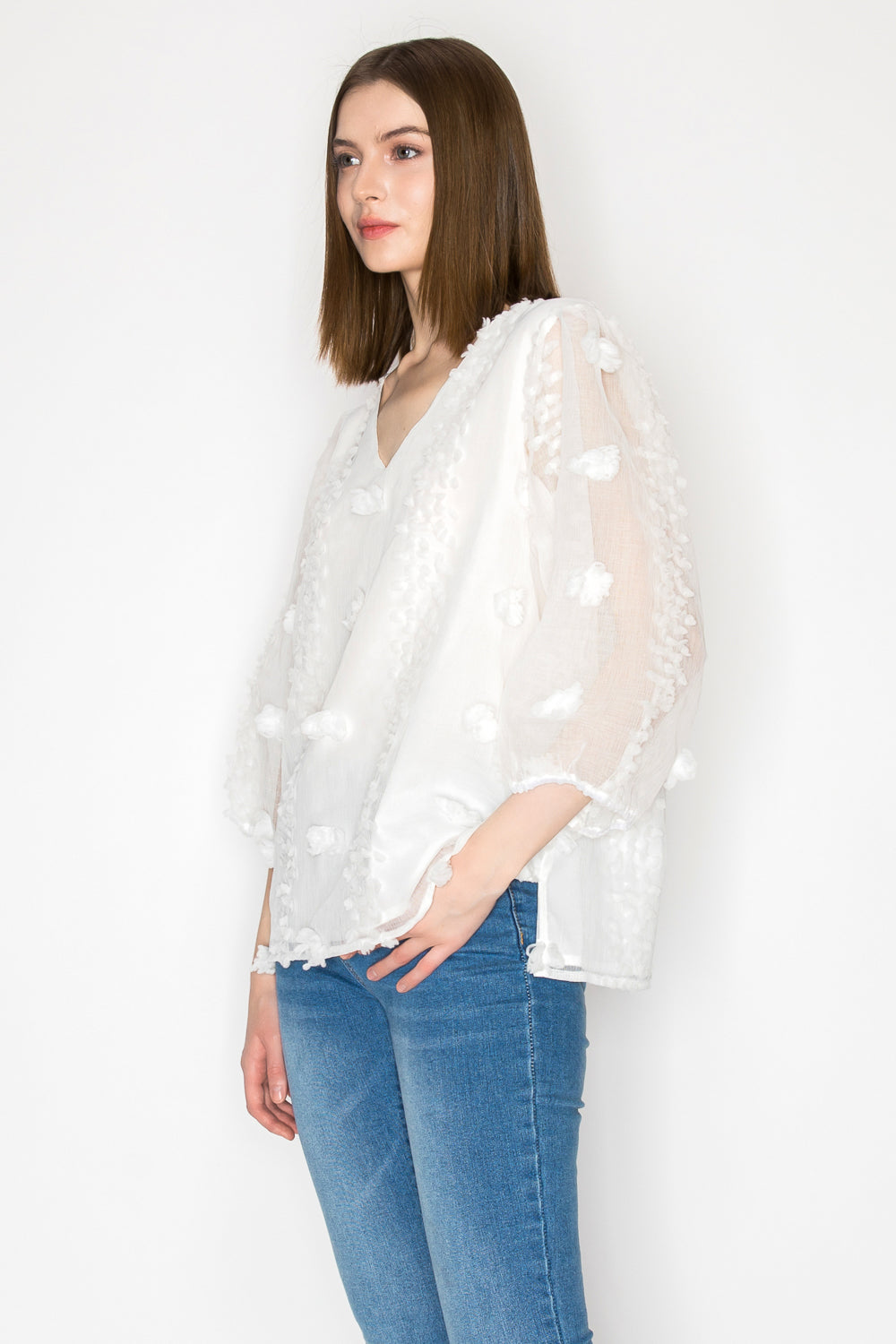 Wenda Woven Embroidered Top