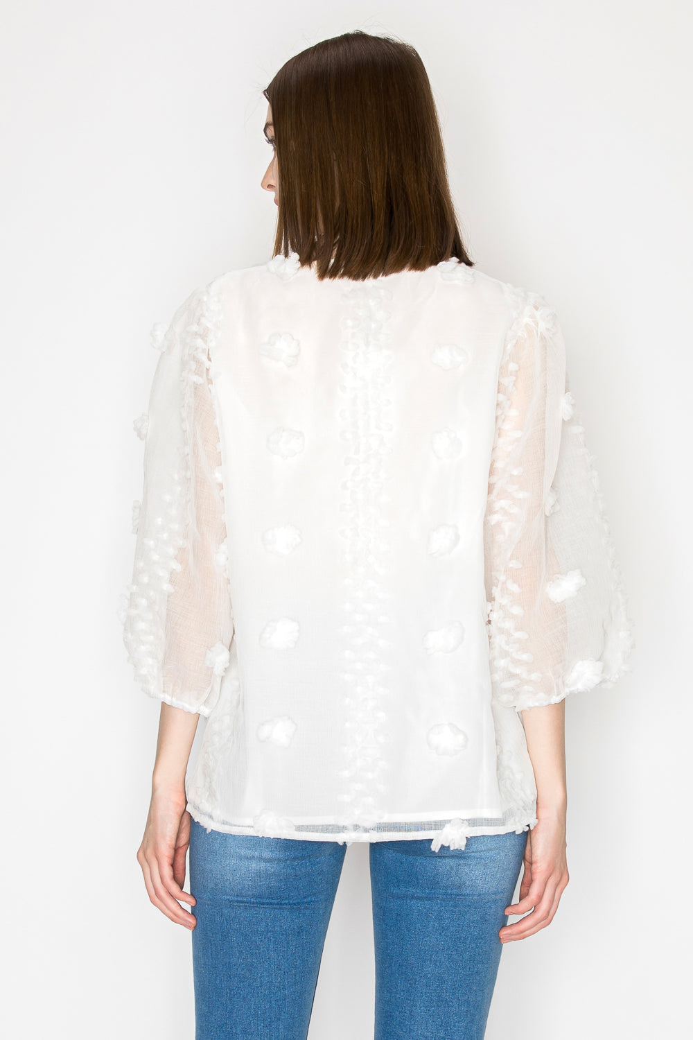 Wenda Woven Embroidered Top