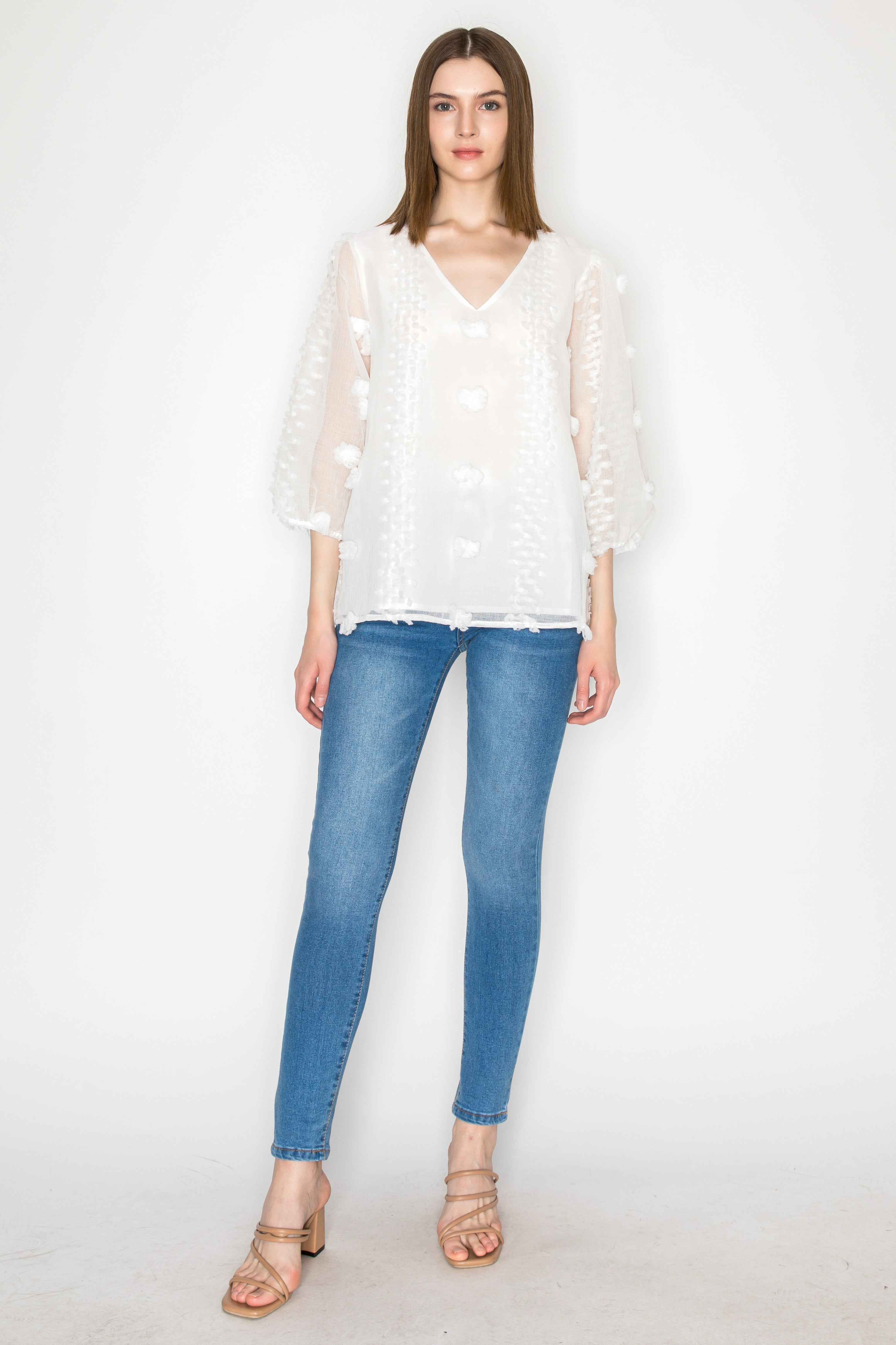 Wenda Woven Embroidered Top