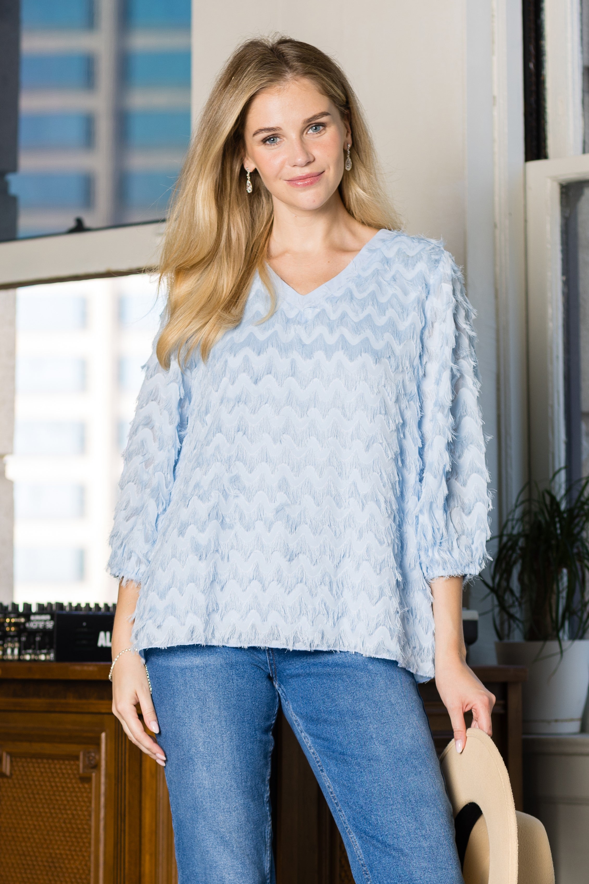 Wren Woven Feathered Top