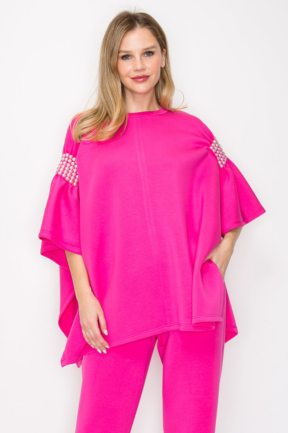 Fern Stretch French Scuba Poncho