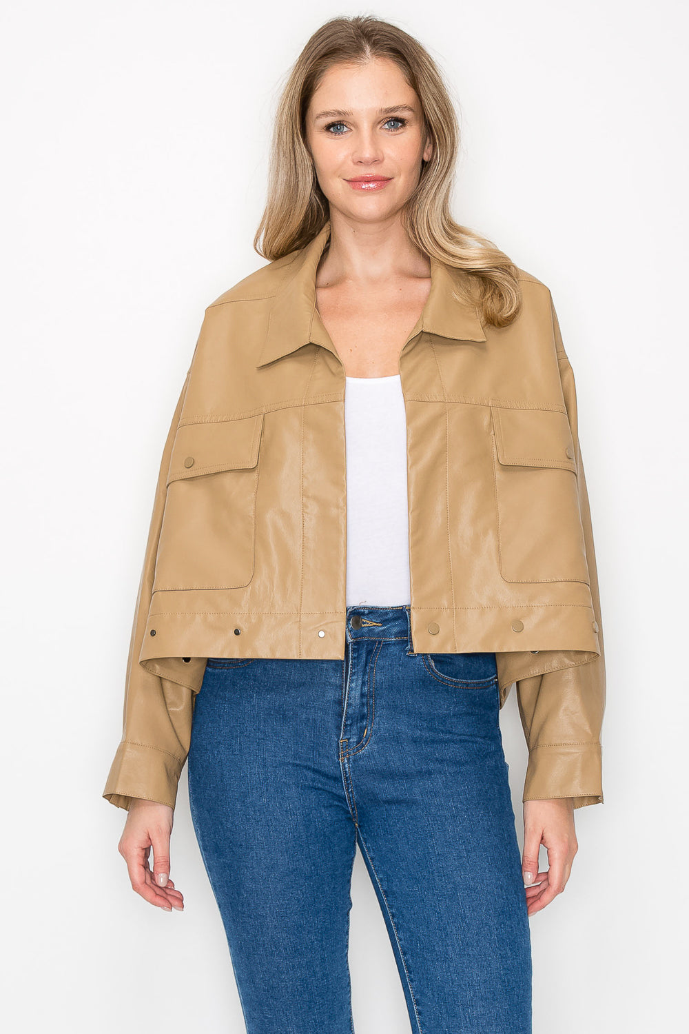 Jessica Pleather Jacket Versatile 2-ways