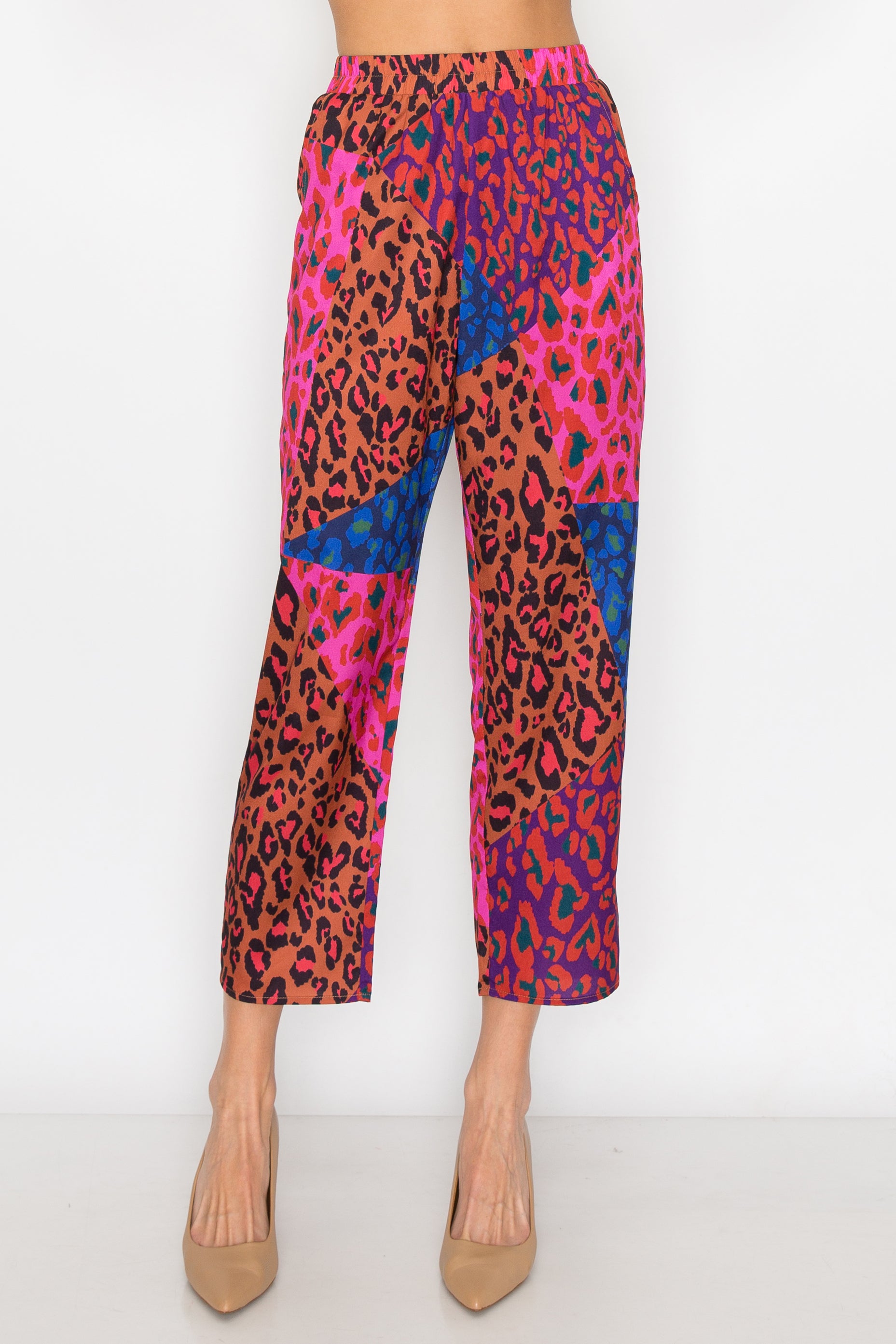 Wess Printed Charmeuse Pant