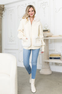 Skylar Knitted Fur Jacket