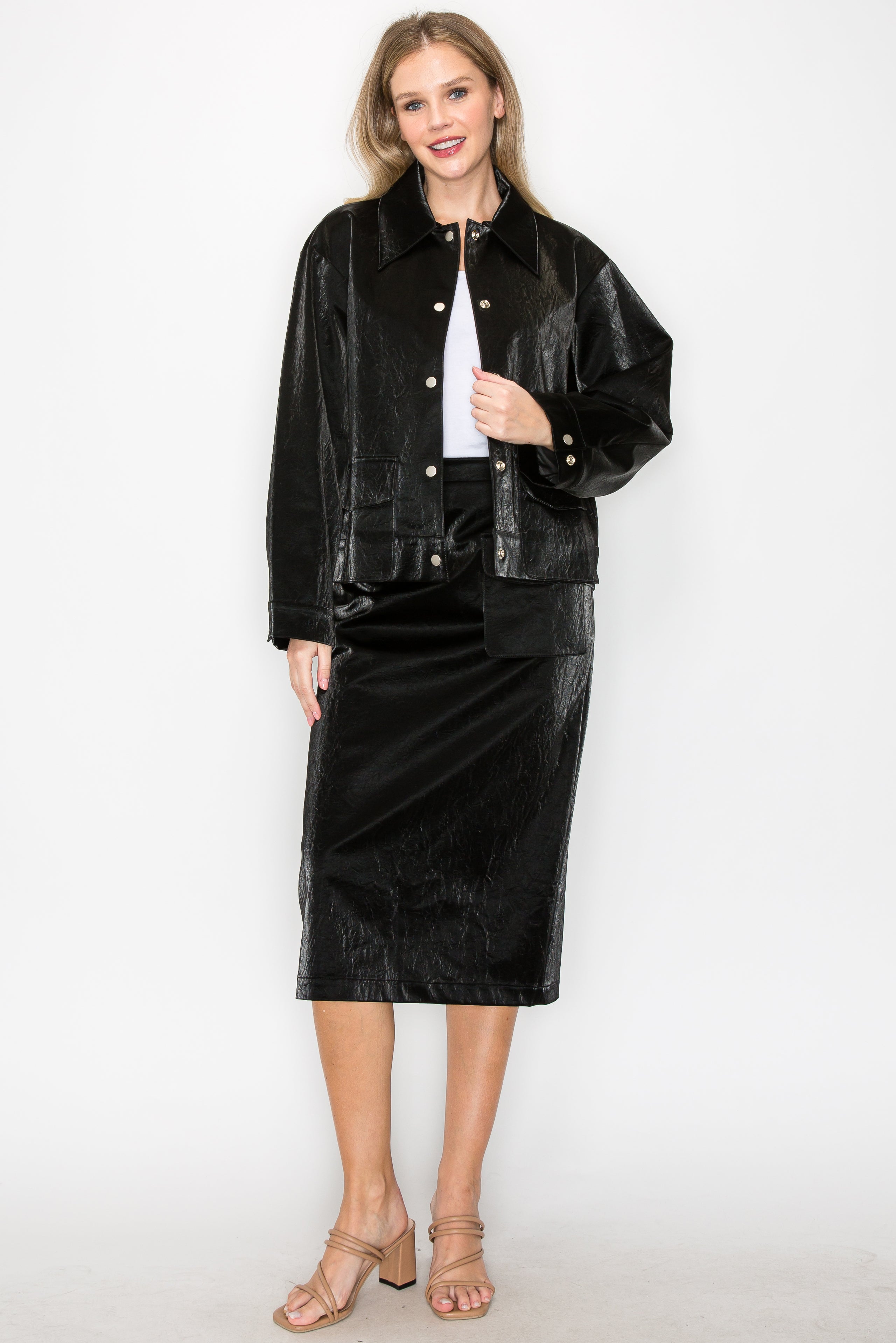 Lori Leather Skirt