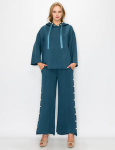 Farrah French Scuba Pearl Long Pant