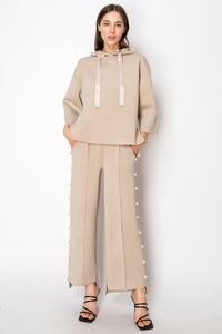 Farrah French Scuba Pearl Long Pant