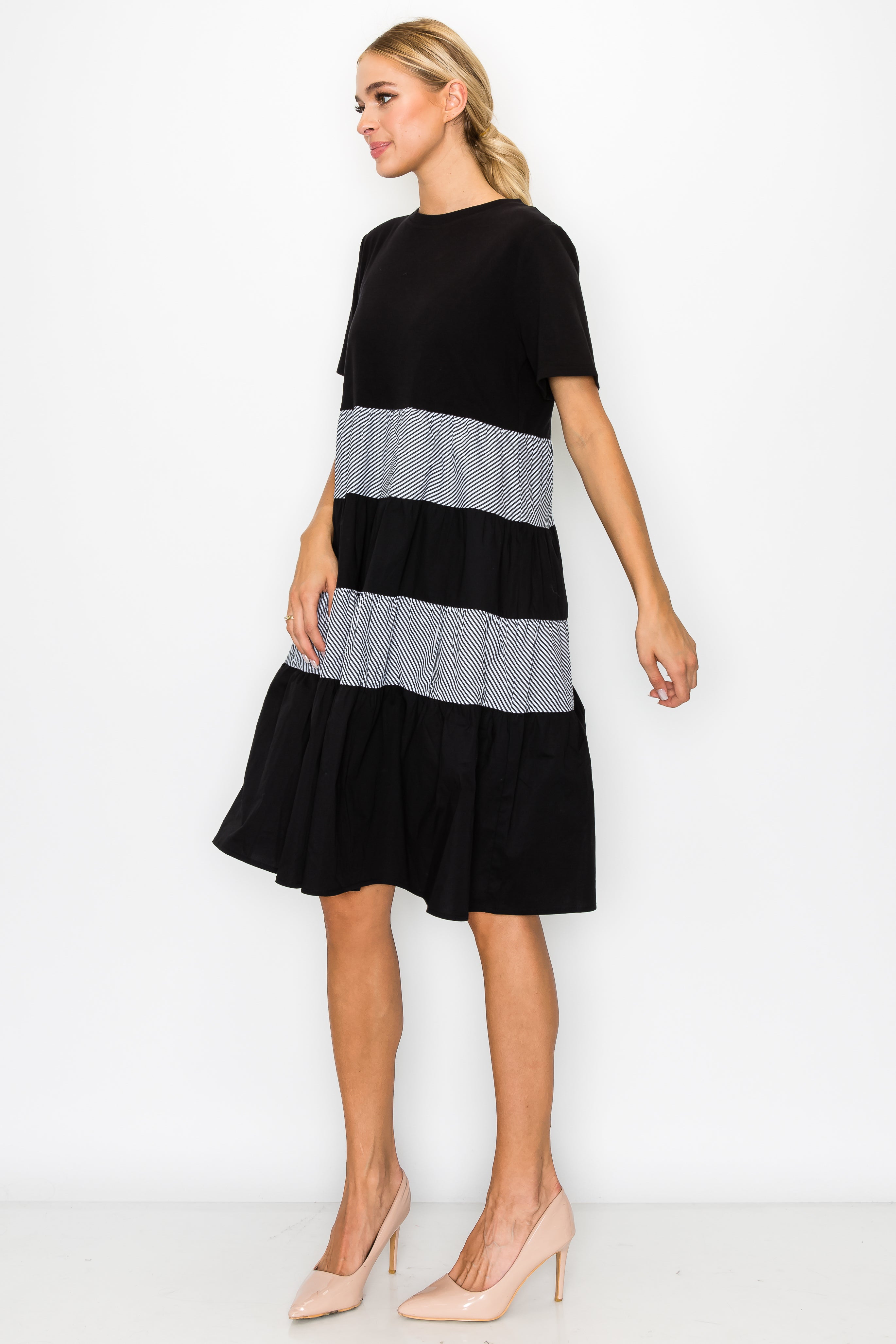 Romi Cotton Dress with Stripes