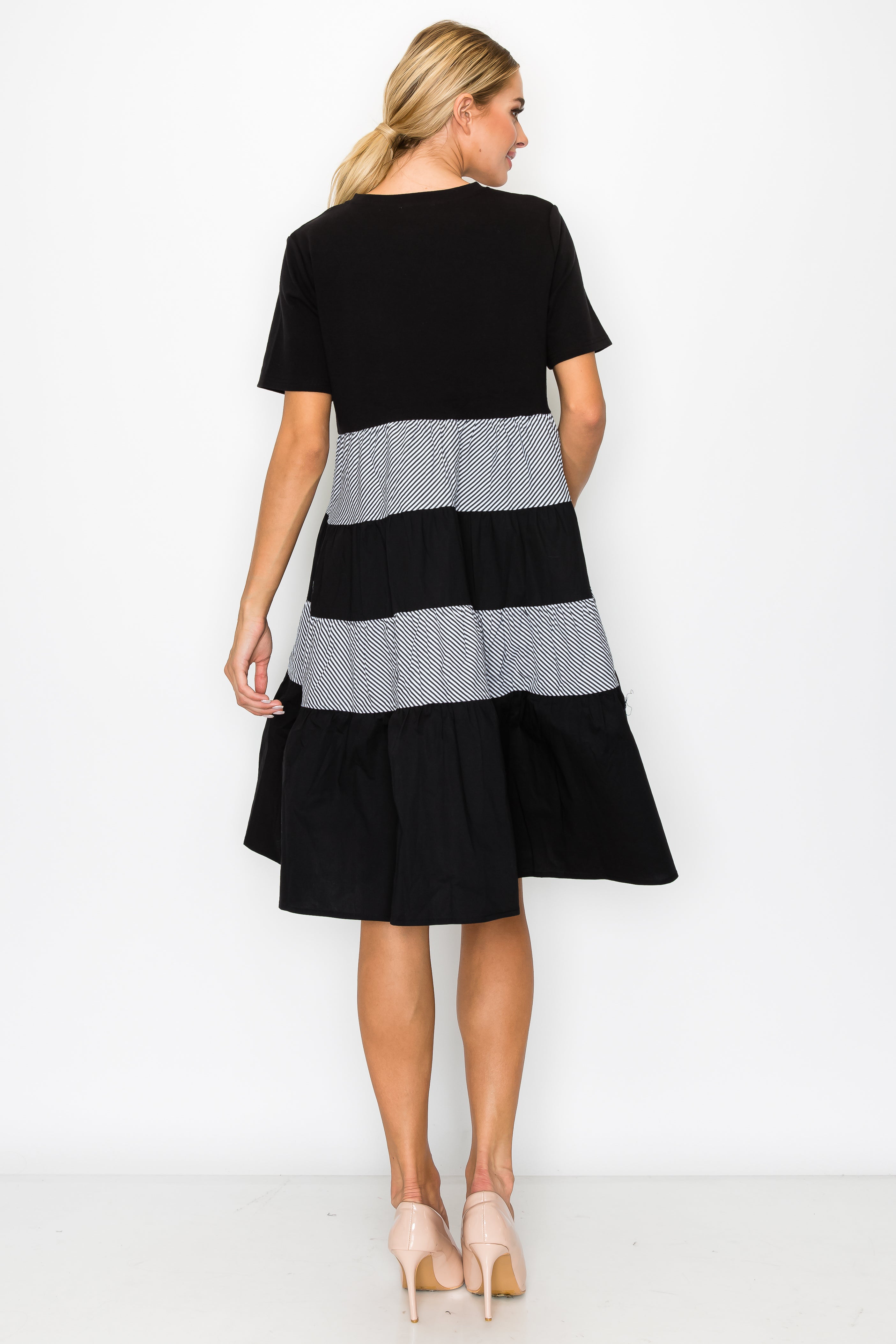 Romi Cotton Dress with Stripes