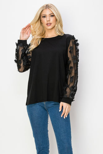 Rainah Pointe Knit Lace Top