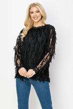 Load image into Gallery viewer, Whitney Woven Feathered Top