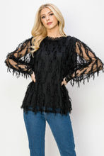 Load image into Gallery viewer, Whitney Woven Feathered Top