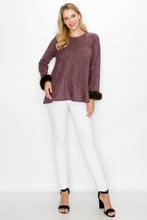 Load image into Gallery viewer, Anabelle Suede Top with Faux Fur