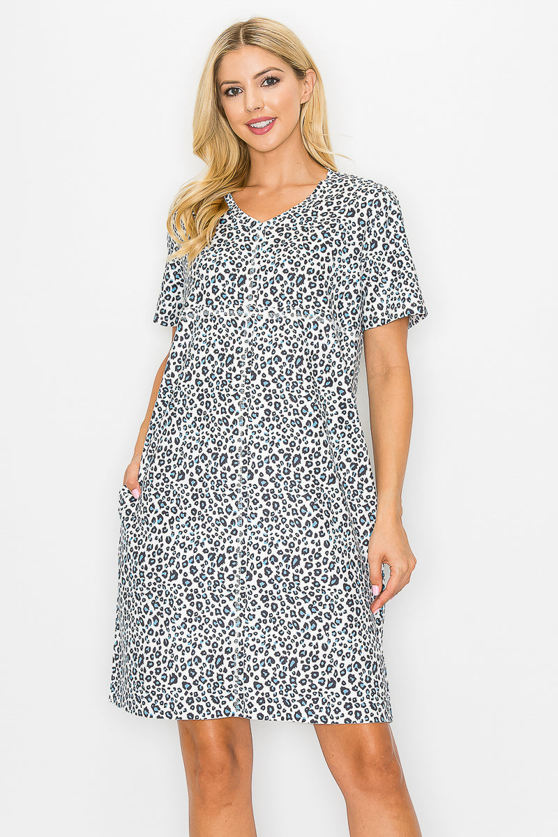 Audrey Stretch Suede Dress - Animal Print